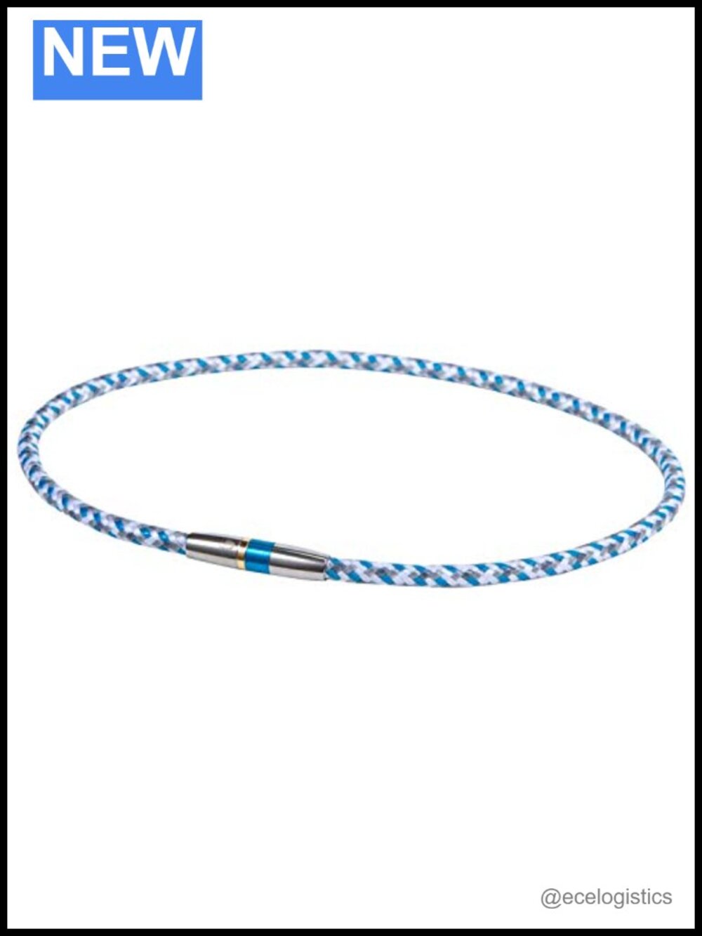Titanium Elastomer Necklace 20" - AQUA-TITANIUM X50 Sport